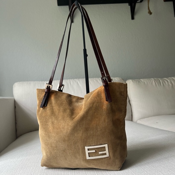 Fendi Handbags - Fendi Corduroy Tote Bag